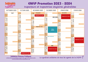 Calendrier inspecteur élève généraliste