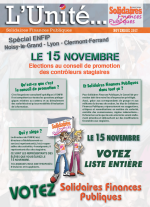 L'Unité Spécial élections au conseil de promotion ENFiP contrôleurs stagiaires 2017